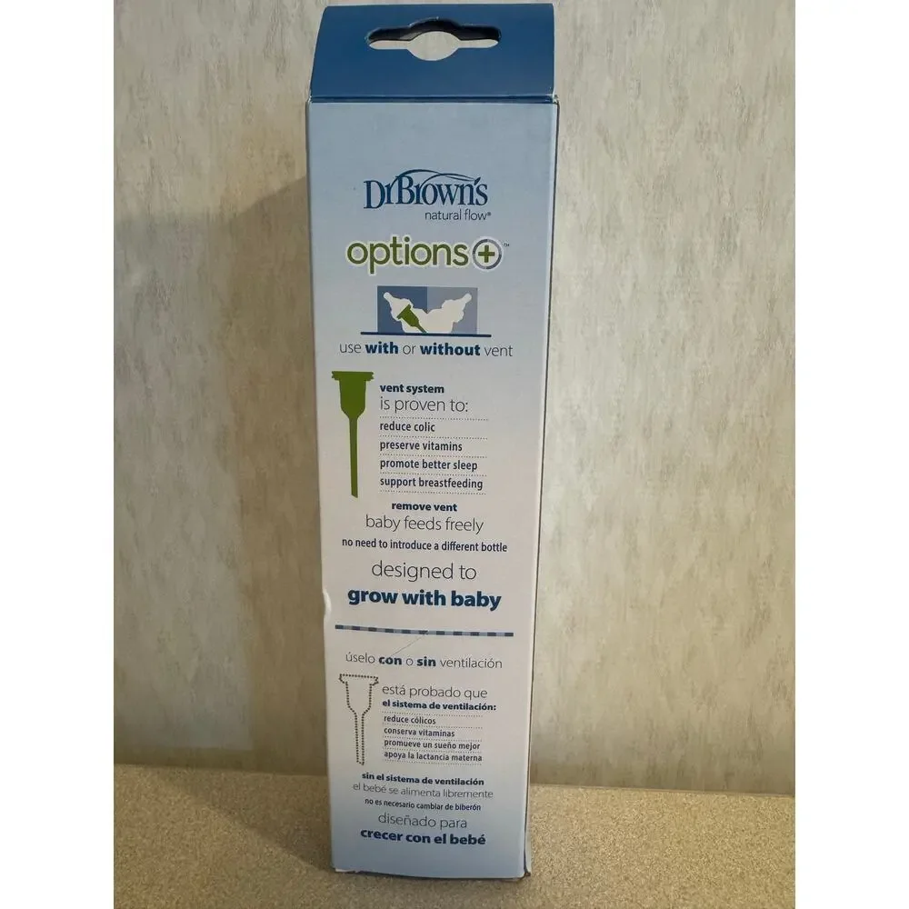 Dr. Brown's Natural Flow Anti-Colic Options+ Narrow Sippy Bottle Starter Kit 8oz